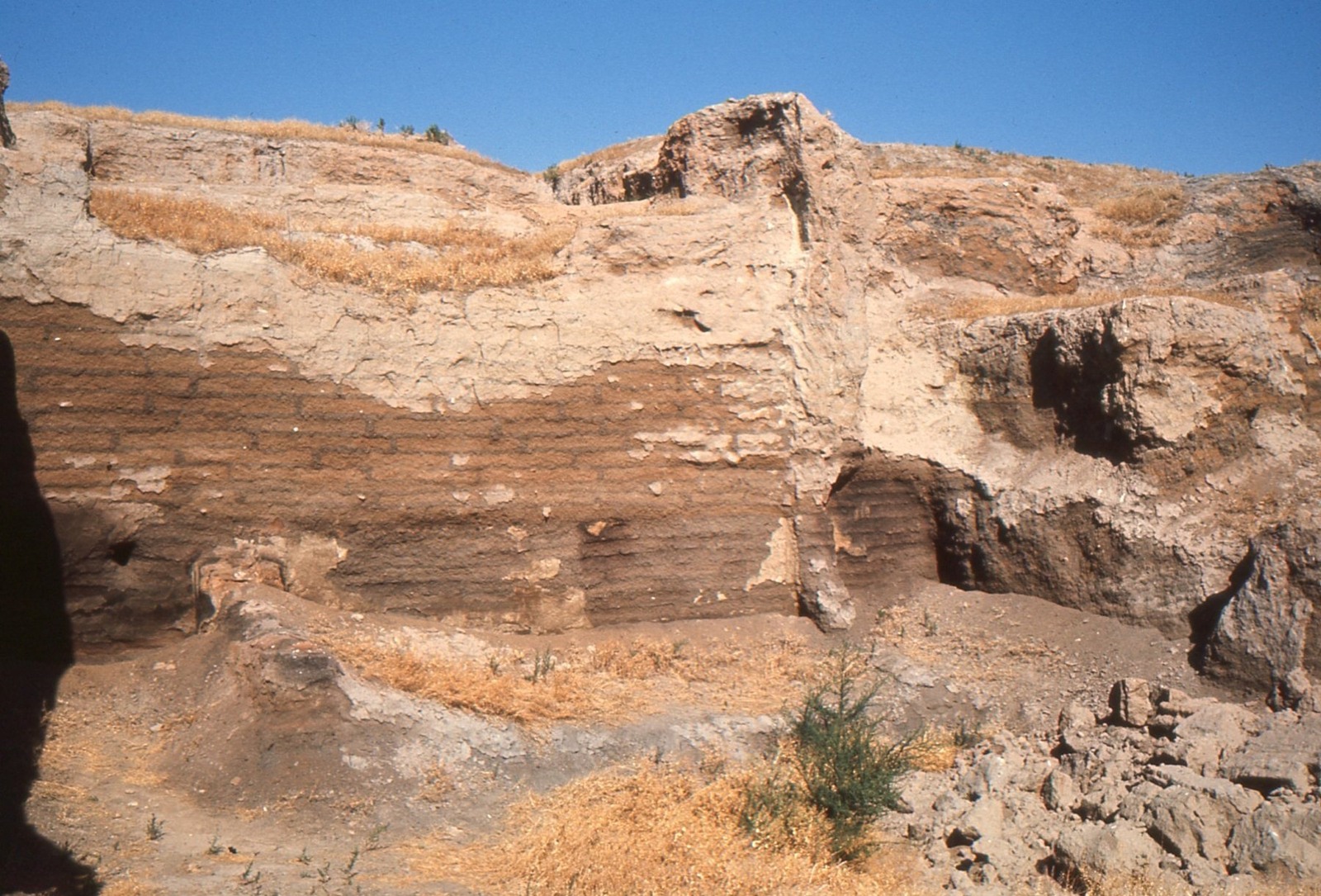 House remains in an excavated area of Çatalhöyük, photographed on 12 June 2013. Architectural layers are visible; the photograph does not identify this building as a temple or a “history house”