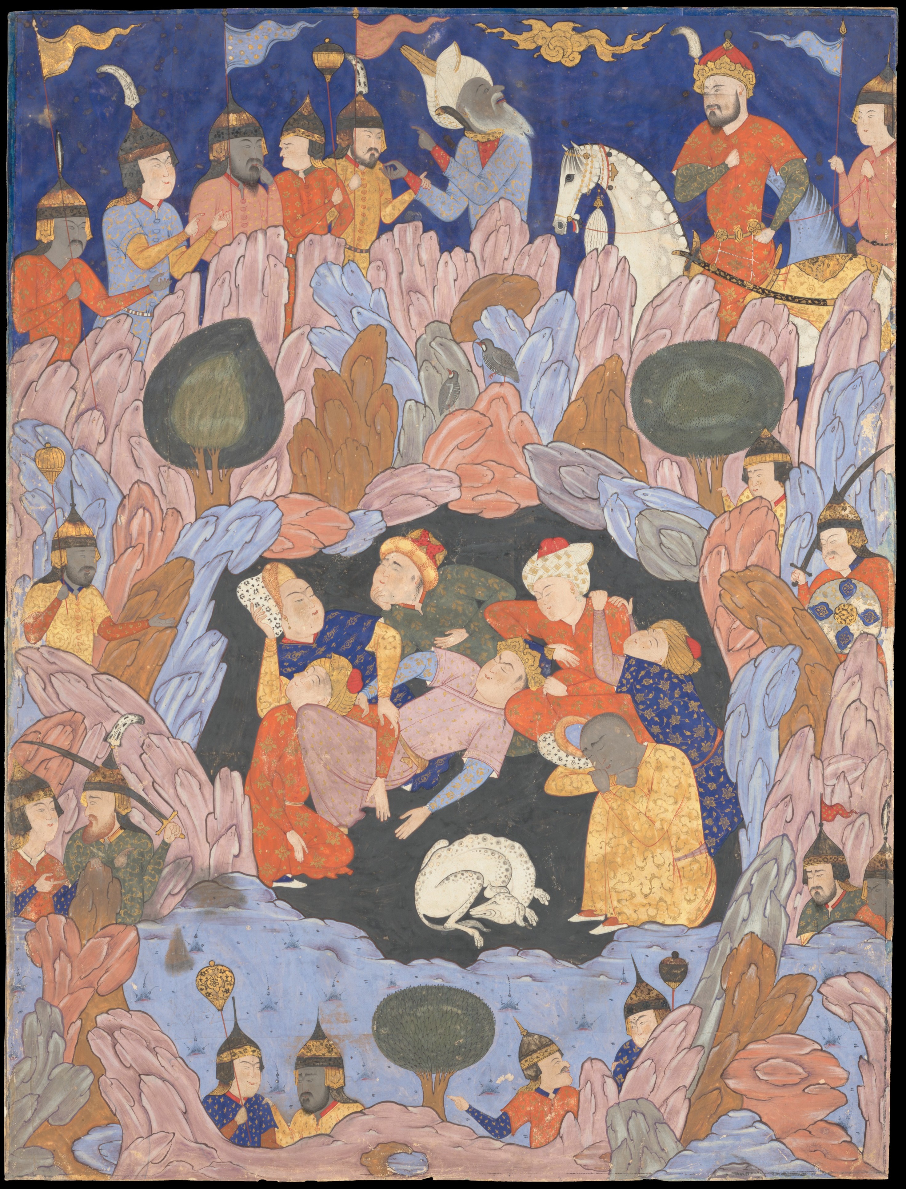 Sleepers, Falnama, Qazvin,1550s; Metropolitan Museum35.64.3. Later artistic reception