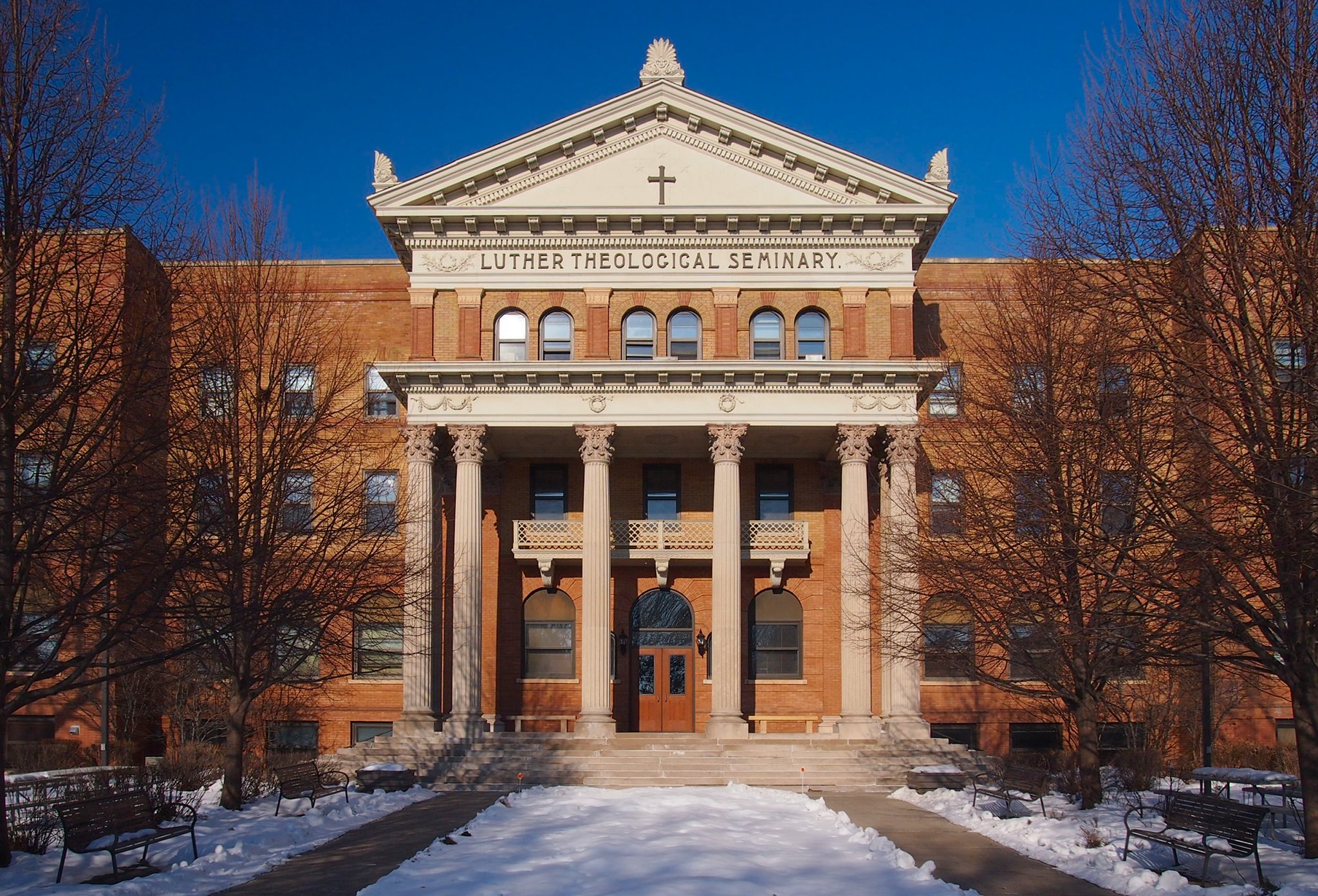 Bockman Hall sur le campus de Luther Seminary à Saint Paul, dans le Minnesota, photographié le 5 janvier 2013. Cette vue de l’établissement situe le travail de Kathryn Schifferdecker, qui y enseigne l’Ancien Testament