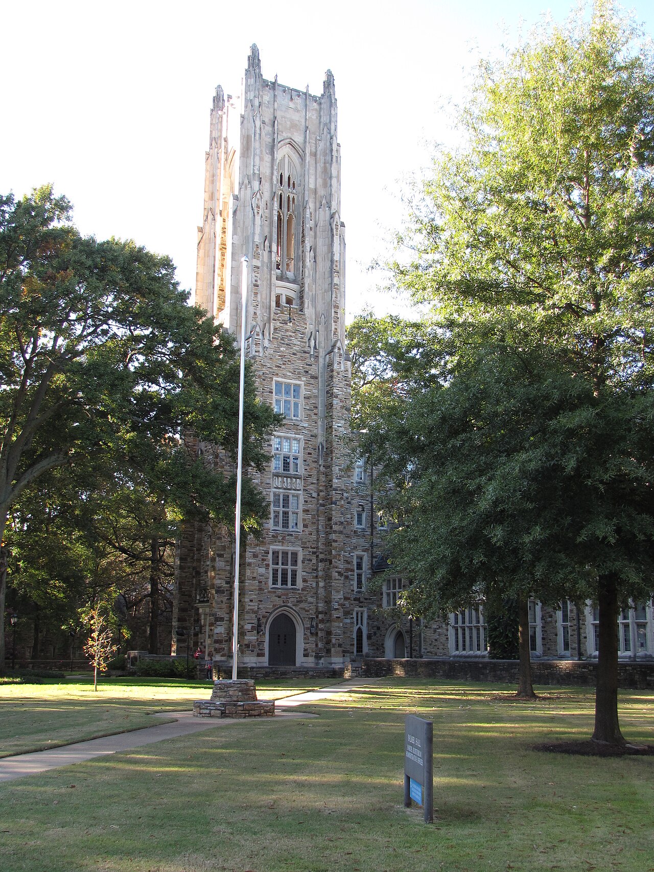 Halliburton Tower on the Rhodes College campus in Memphis, Tennessee, on 24 October 2009. The photograph provides context for the institution where Patrick Gray teaches religion, early Christianity and its Greco-Roman setting