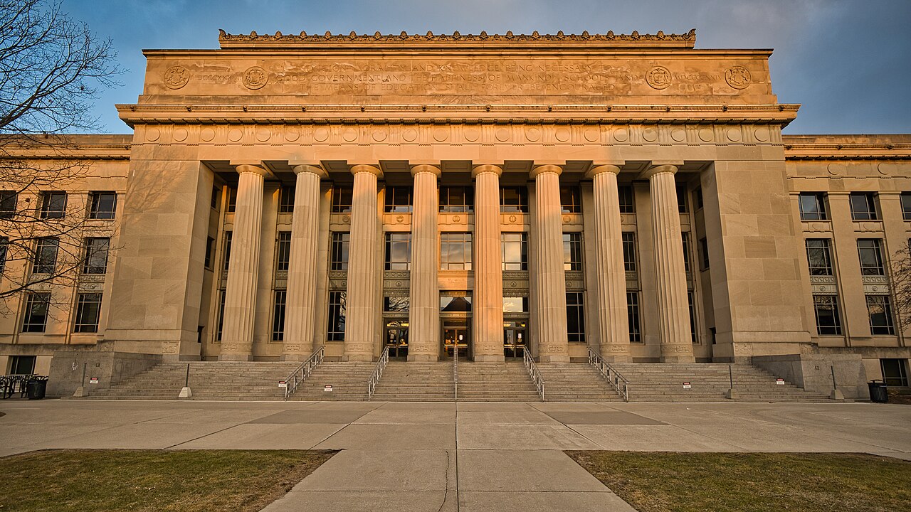 Angell Hall at the University of Michigan, Ann Arbor, 8 March 2022. Institutional context for Gary Beckman, who joined Michigan in 1992; not a portrait or identification of his office