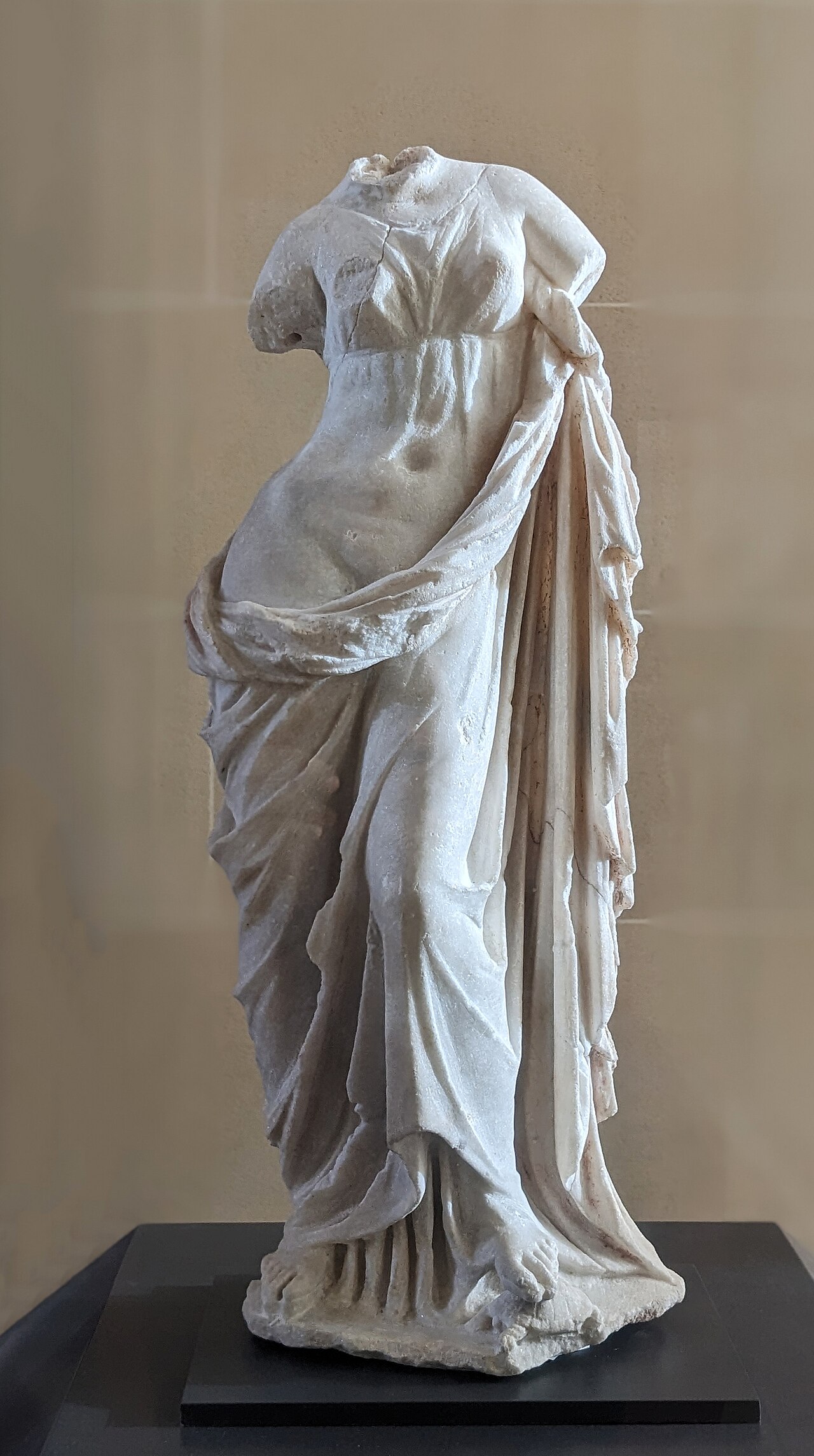 Aphrodite with a Turtle, an incomplete restored statue from Dura-Europos, about the second–third centuries CE, Louvre AO 20126. Shonagon, 5 January 2024; an object later than Hesiod’s poem