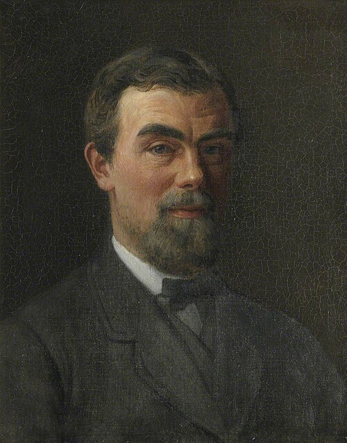 Samuel Butler’s self-portrait of 1878, held by St John’s College, Cambridge. A digital reproduction of a painting, rather than a photograph of the person