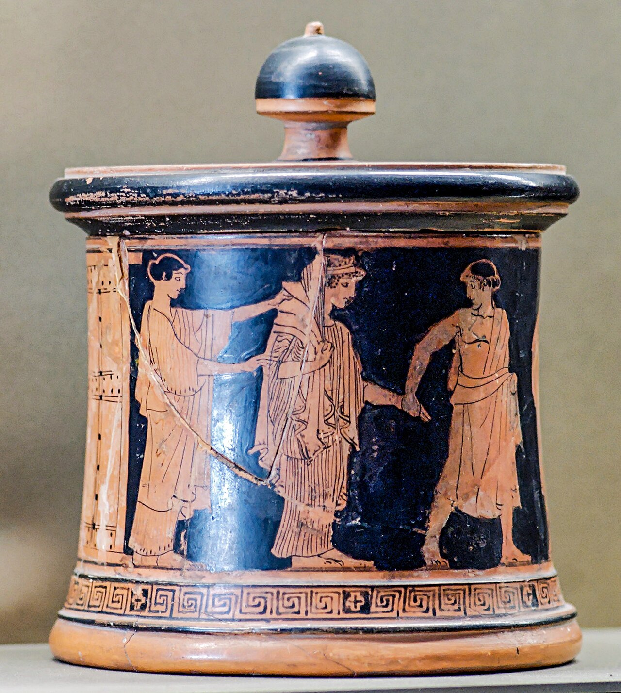 Peleus and Thetis on an Attic vase, about 470–460 BCE; Louvre LL 32 / N 3348 / L 55.1. Greek artistic evidence for the figures, rather than an image of Thetis’s appeal to Zeus in the Iliad