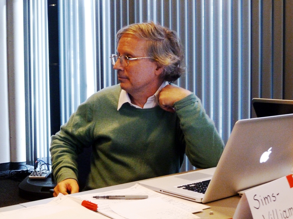 Nicholas Sims-Williams at the Berlin Symposium on the Kushans, December 2013. Photograph by John Hill, CC BY-SA 3.0
