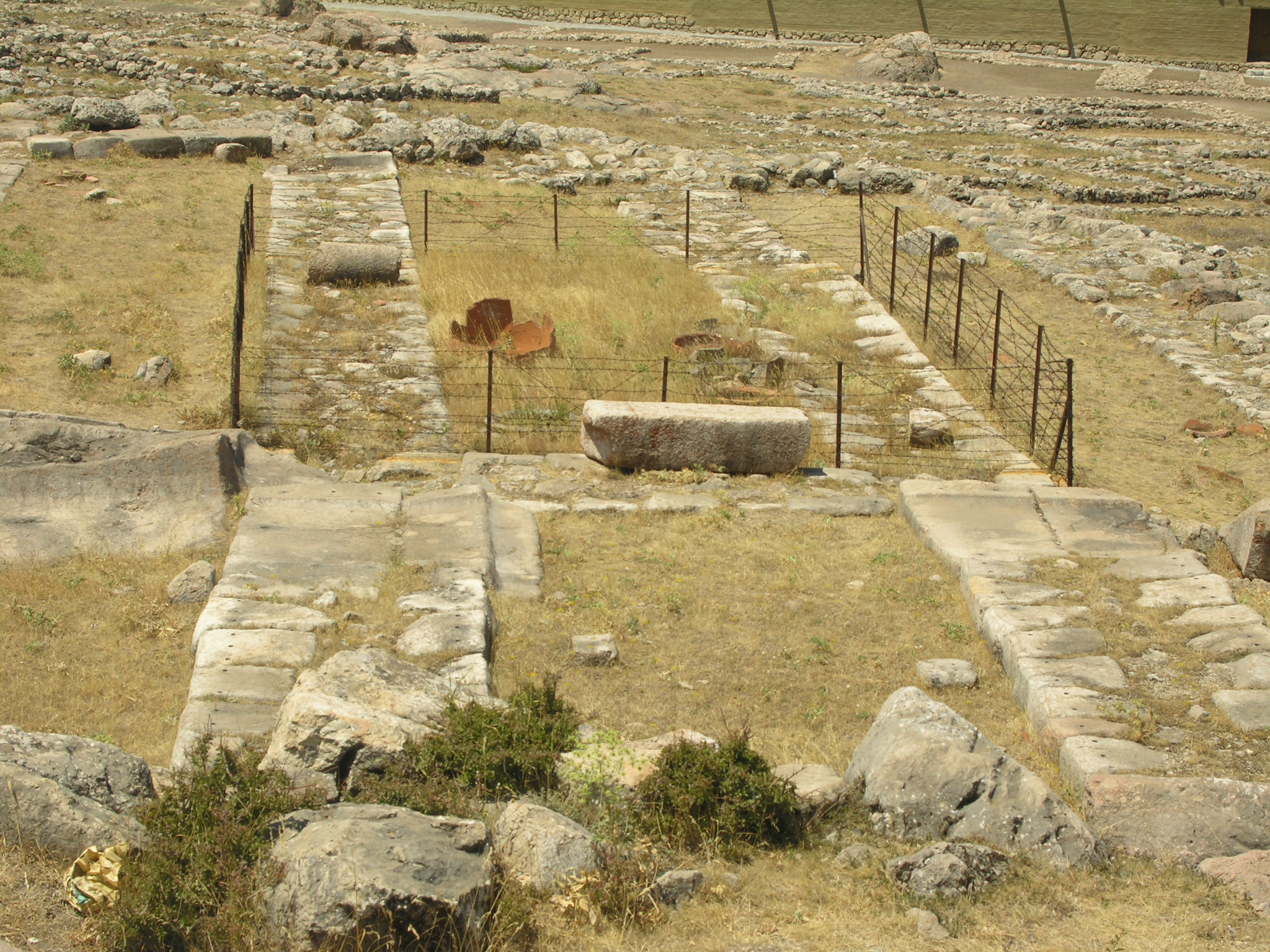 Architectural remains at Hattusha, Hittite capital in present-day Turkey. Context for the city preserving treaty witnesses, not a tablet or an identified find-room