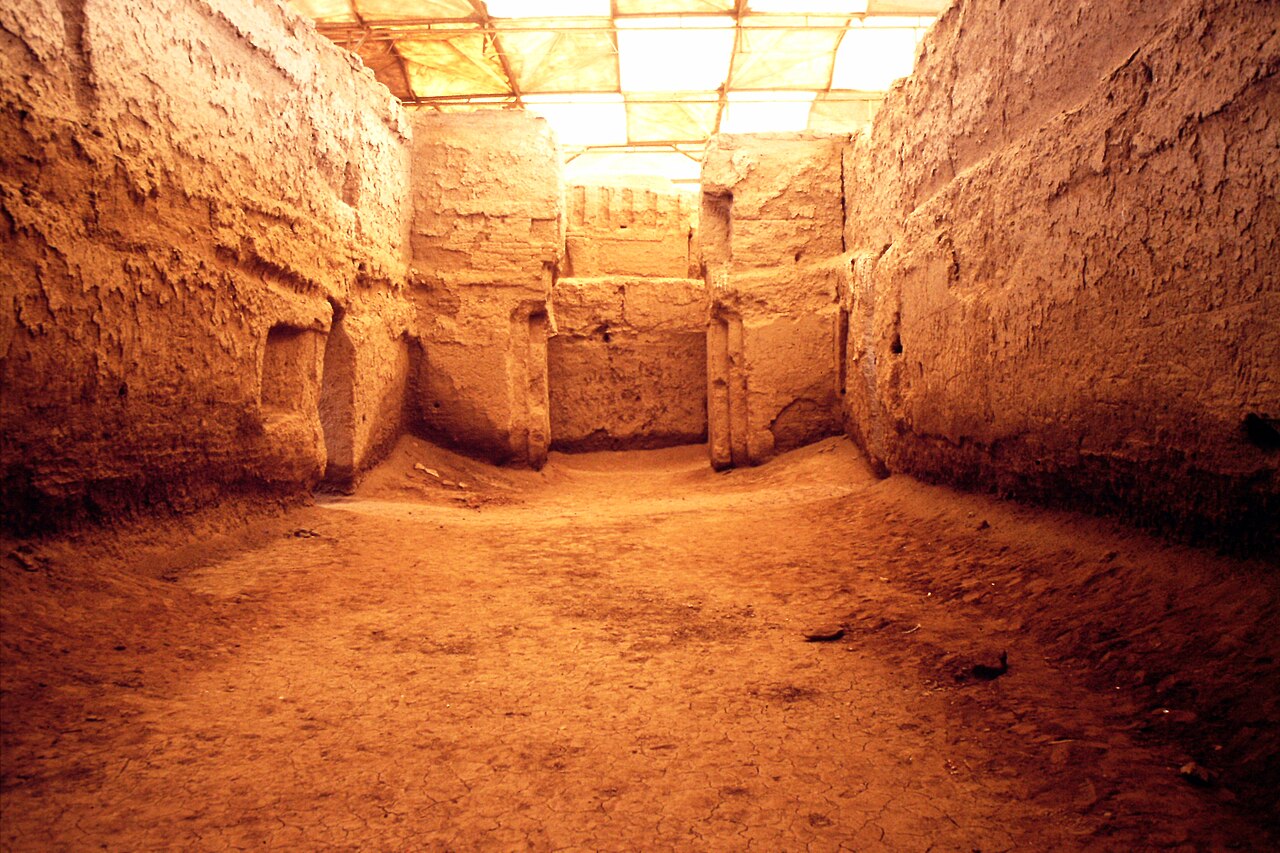 Photograph of the ruins of Mari, the setting of documents preserving Amorite names. The place explains the context of preservation; the photograph itself is not a text in the Amorite language