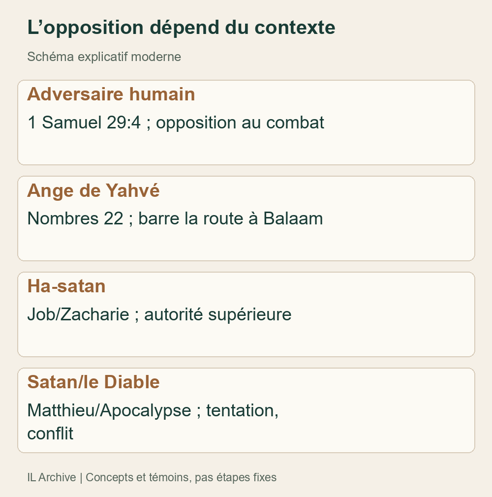 Comparaison fonctionnelle moderne, pas chronologie certaine ni portrait historique. La fonction au conseil ne date pas seule Job
